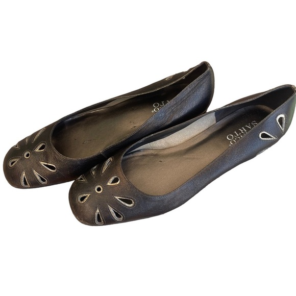 FRANCO‎ SARTO VINTAGE SLIP ON MULE HEAL DESIGNER SHOES CUT OUT DETAIL - Picture 7 of 9